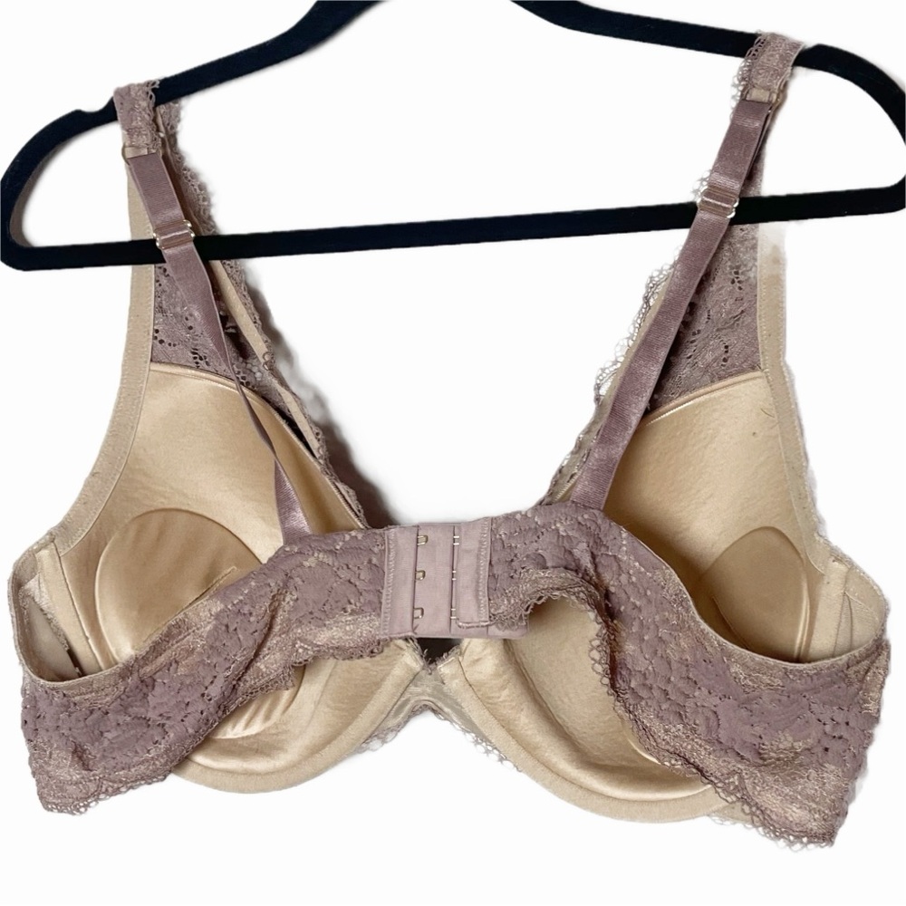 ThirdLove 24/7 lace contour plunge bra mauve floral lace overlay size 40D - Picture 2 of 5